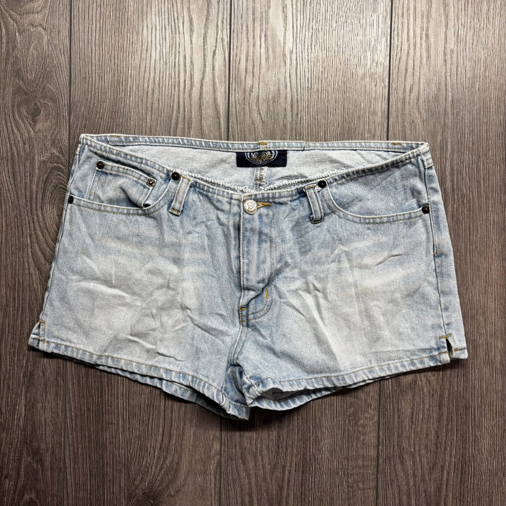 Angels Vintage Y2K Light Wash Denim Shorts Low Rise Blue Cotton Womens Size 11